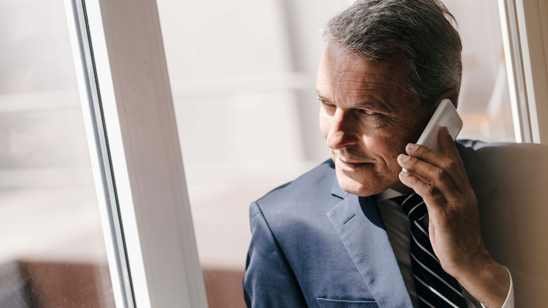 Businessman talking on the phone