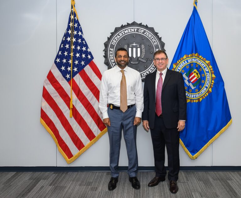 FBI Director Patel and Everfox Chairman & CEO Dave Wajsgras