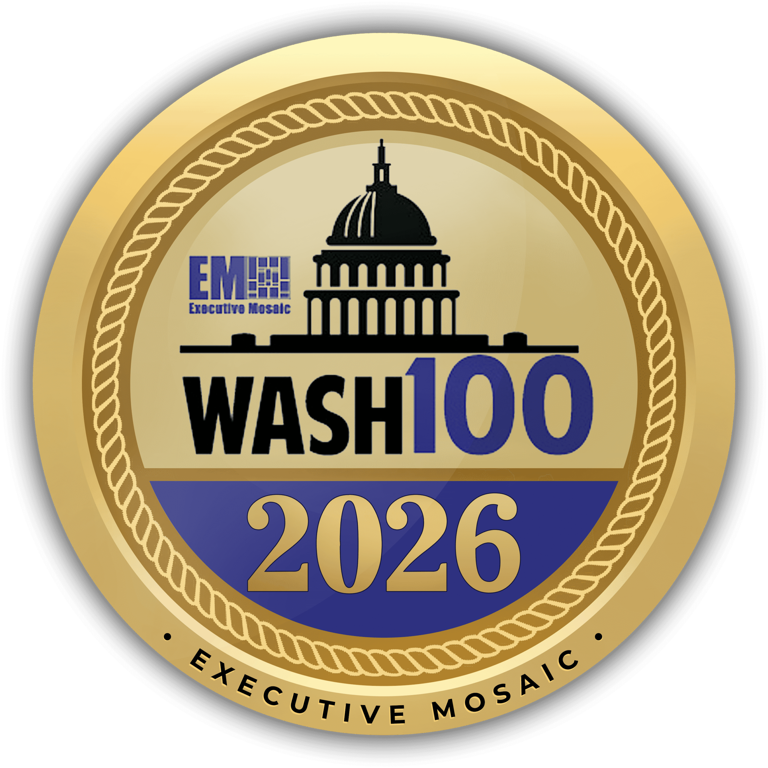Wash100 2026 badge, Executive Mosaic